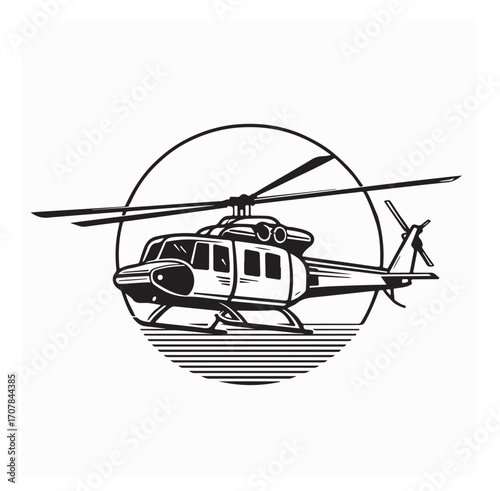 Helicopter Vector Art, Icons, and Graphics Isolated on white background