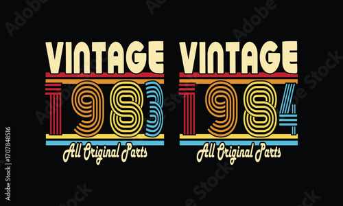 Retro Vintage 1983 and 1984 all original parts vintage bundles.