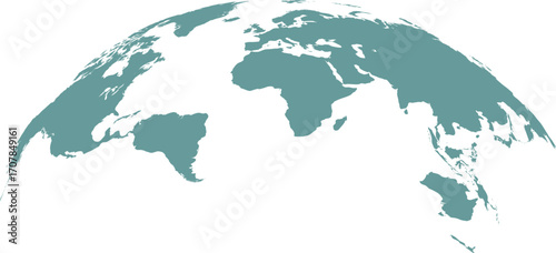 Minimal Earth Map with Smooth Blue Coloring