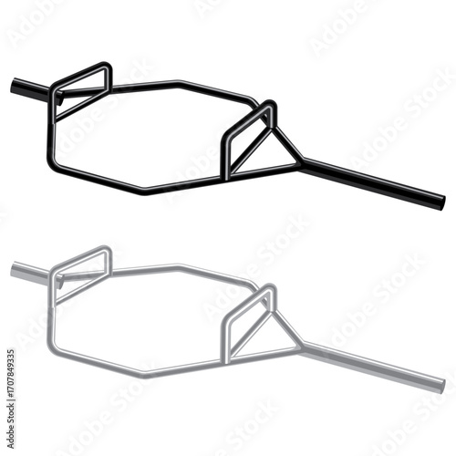 trap bar vector illustration drawing.