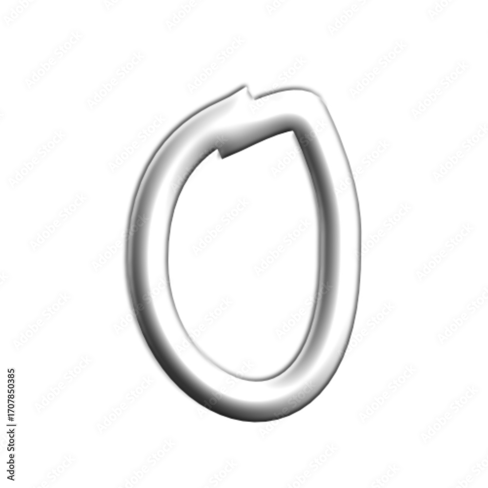 Obraz premium Silver Rune Letter Illustration on Black