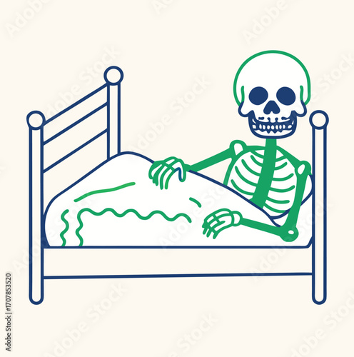 A vector illustration of a cartoon pirate skull and crossbones icon with a black flag symbolizing danger