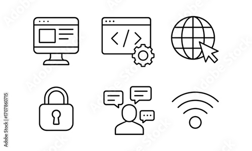 Essential web and utilities icons for digital projects and online tools design