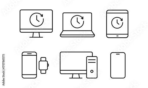 Deadline countdown concepts: devices featuring clocks for time management and project tracking design
