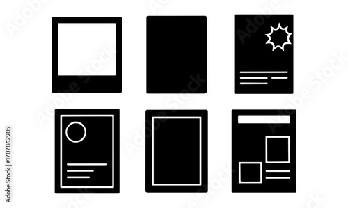 Retro frame set from 1940s for vintage and minimalist designs
