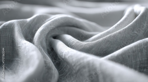 Wrinkled light gray fabric texture