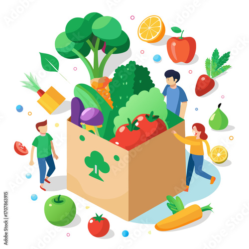 vector illustration of a gift box