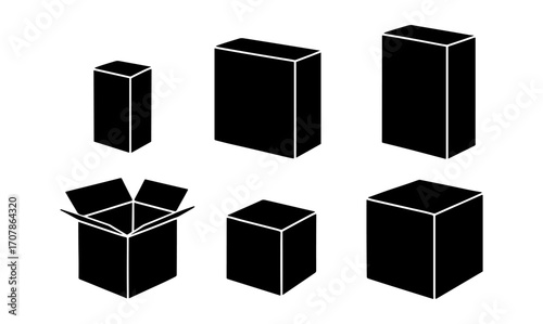 Minimalist geometric box collection for medal display or gift packaging design