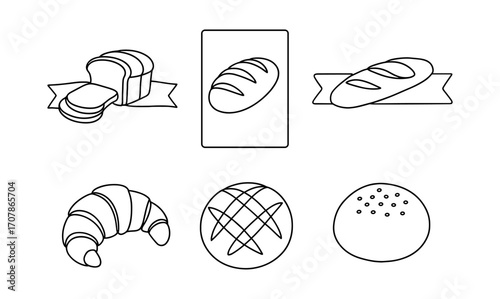 Vintage bakery sketches collection for culinary design and branding