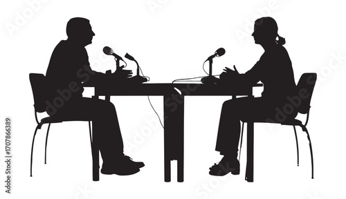 silhouette of a couple sitting in a cafe
