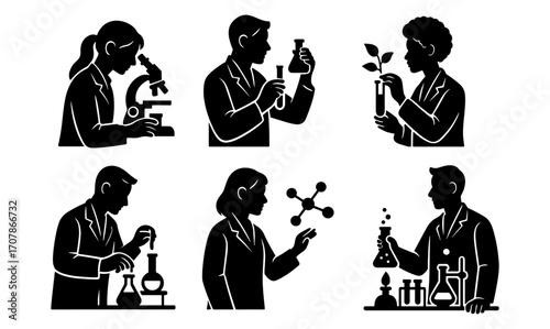 Science themes with labs and research elements for education and design projects