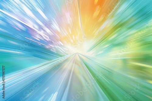 Abstract vibrant speed tunnel