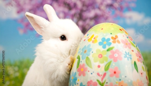 Cute bunny with Easter egg (2)