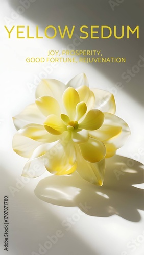 Wallpaper Mural Phone Wallpaper Series : Flower Language - Yellow Sedum, means : Joy, Prosperity, Good Fortune, Rejuvenation 007 Torontodigital.ca