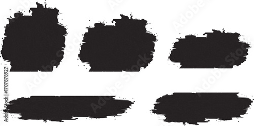 Mega bundle of different ink brush strokes:rectangle,square and round freehand drawings.Ink splatters,grungy painted lines,artistic design elements