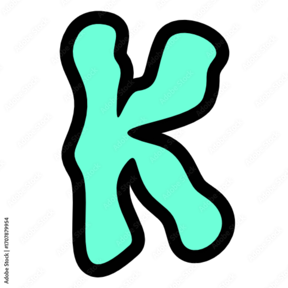 Obraz premium Aqua Letter Graphic