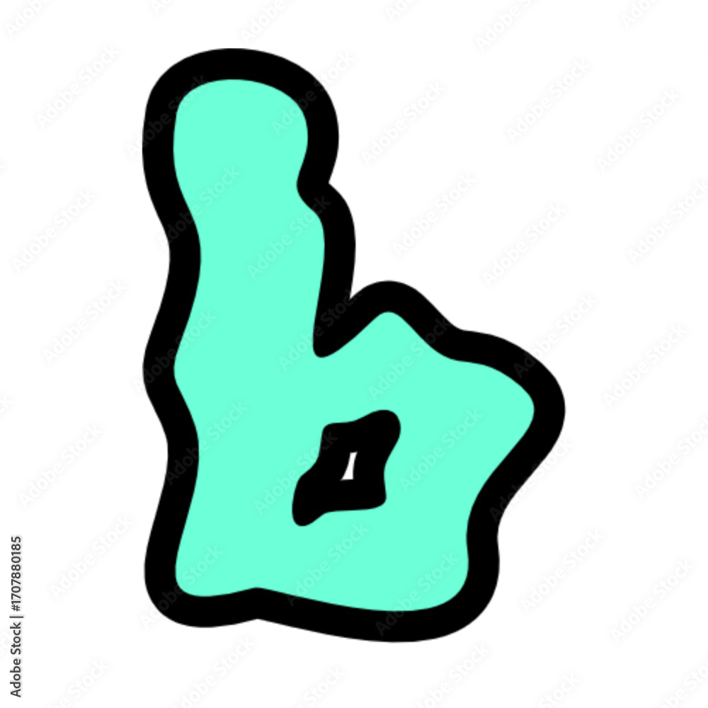 Obraz premium Aqua Letter Graphic