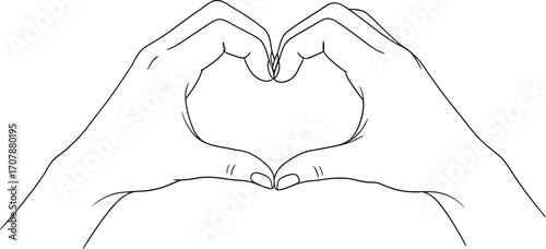 Hands forming a heart shape, symbolizing love and connection
