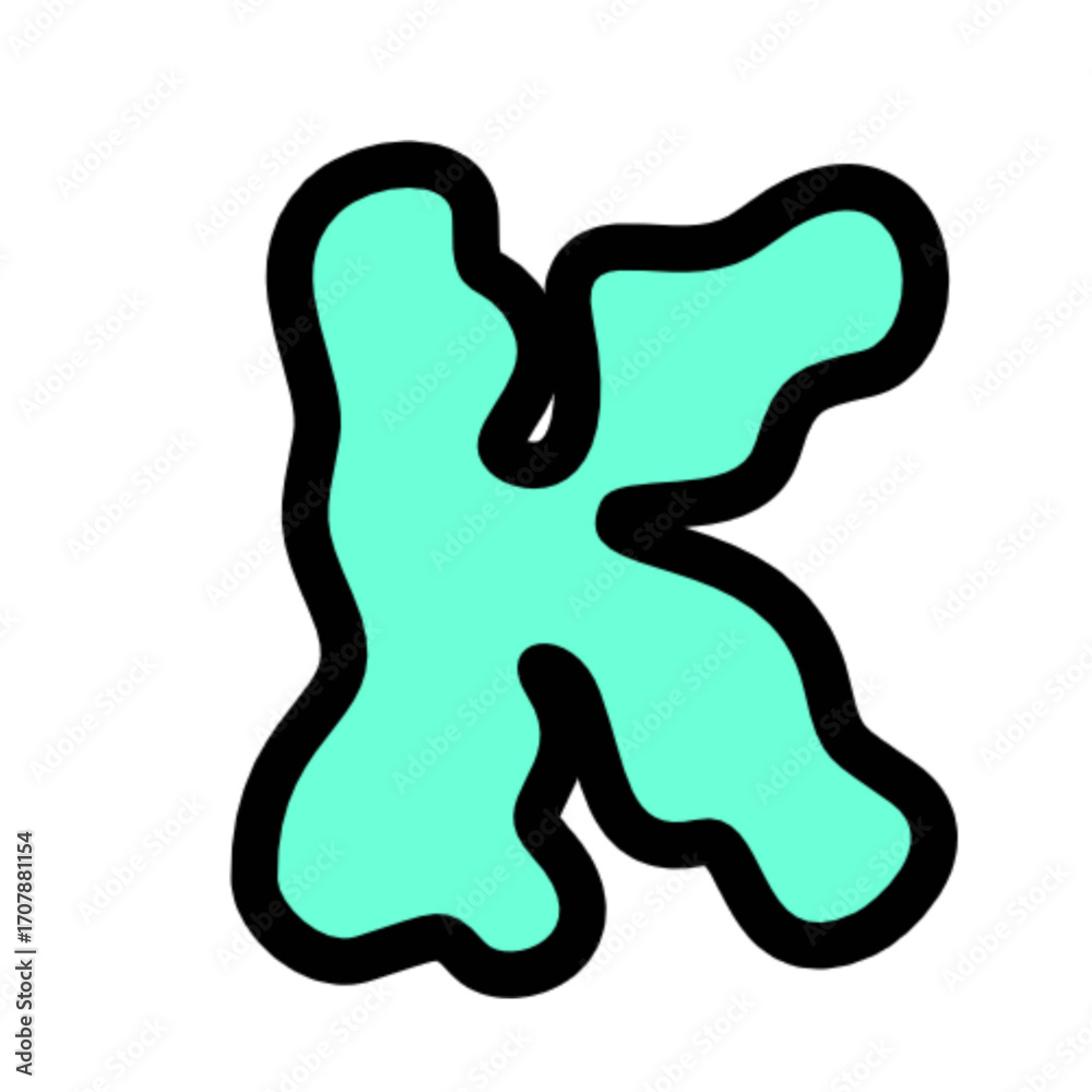 Obraz premium Aqua Letter Graphic