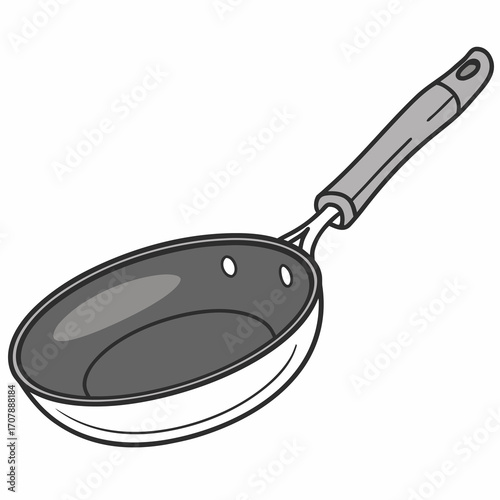 frying pan isolated on white background