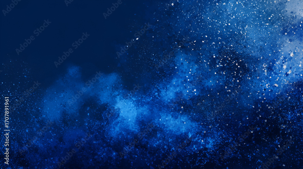 Obraz premium A blue and white ethereal nebula background with a smattering of white particles