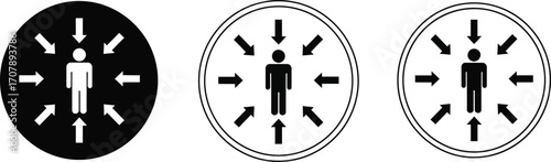 Influence impact pressure concept focus attention on the person