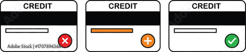 Credit card approval process financial transaction concept