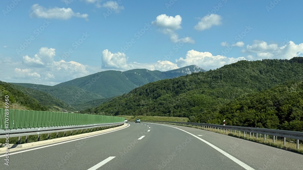 Fototapeta premium On the road in Serbia