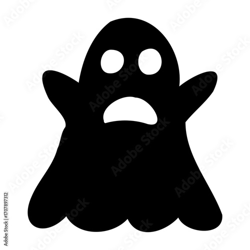 Ghost hand drawn icon