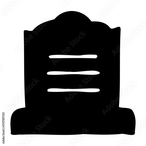 Tombstone hand drawn icon