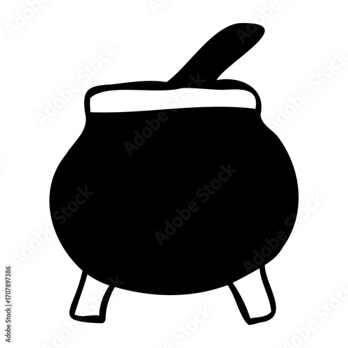 Cauldron hand drawn icon