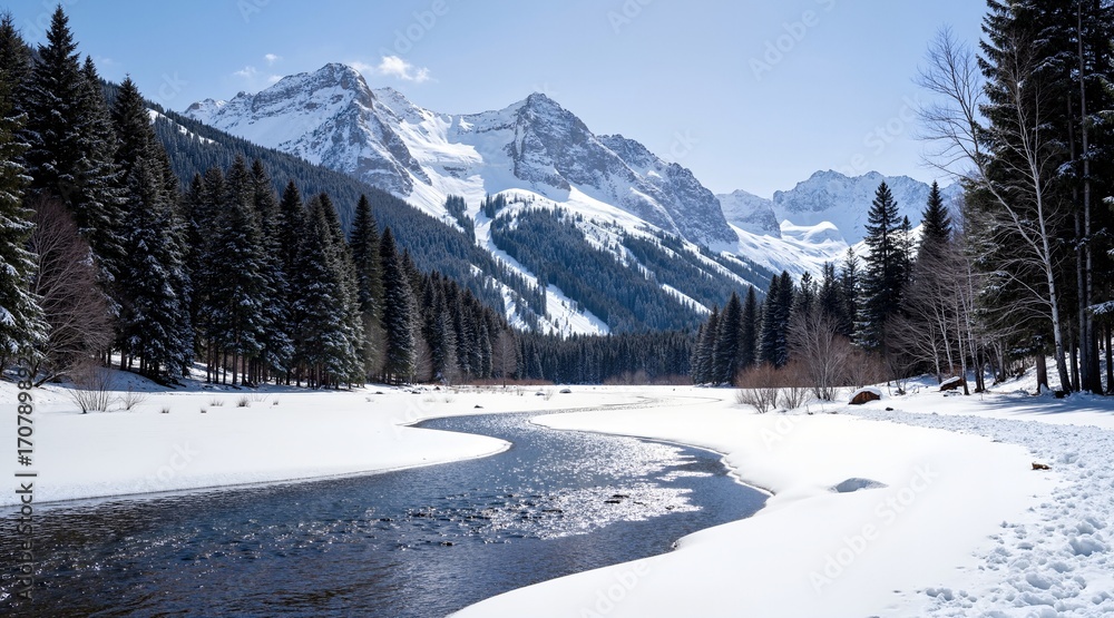 Fototapeta premium ski resort in the alps