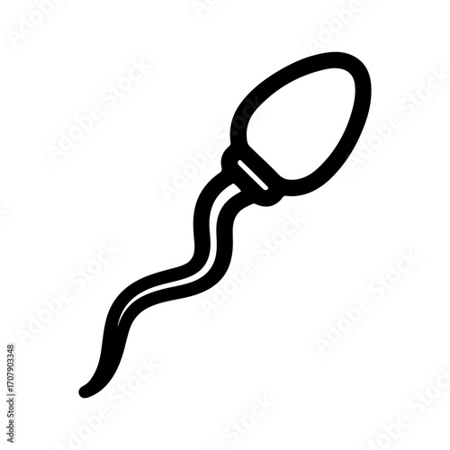 Sperm cell icon with transparent background