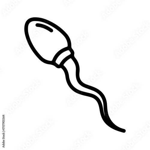 Sperm cell outline with transparent background