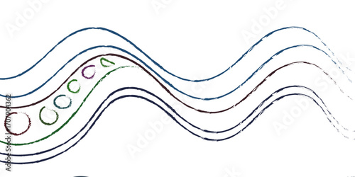 Hand-drawn swirl lines with circular patterns forming abstract doodles in vibrant pink,green, and purple. Minimal contemporary art design ideal for textile,wrapping, background,and surface decoration,