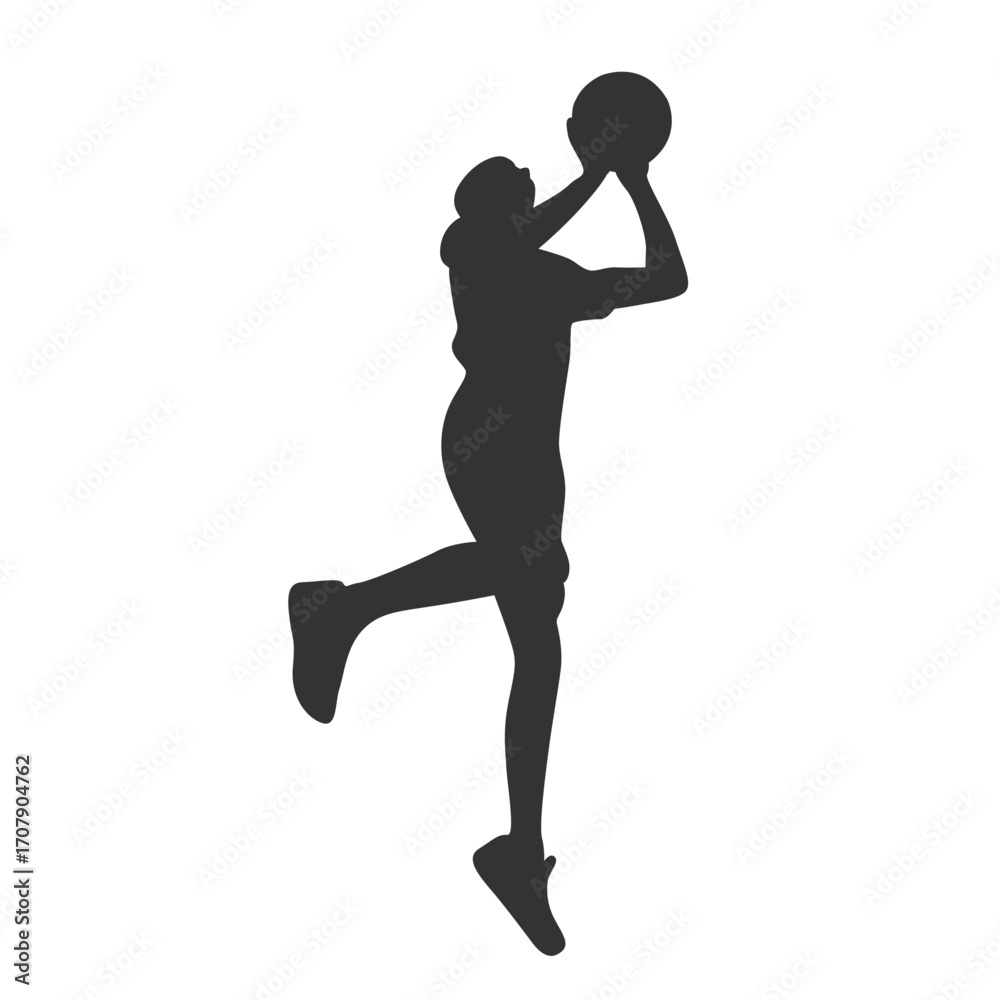 Obraz premium Basketball in vector, flat style. Sportsman in vector.