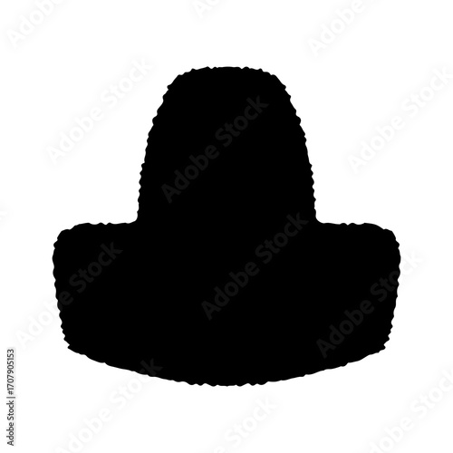 Straw hat with transparent background