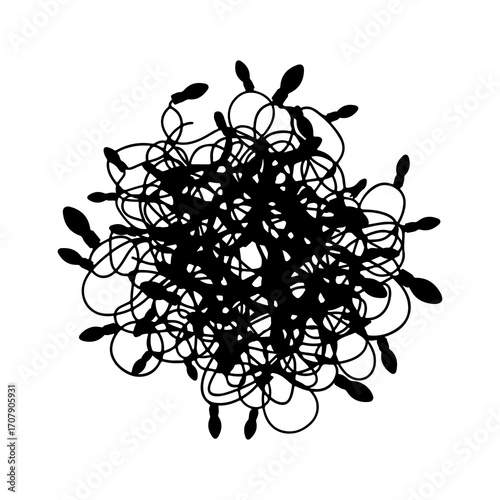 Tangled lights with transparent background