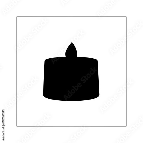 Tea light candle with transparent background