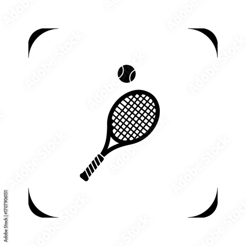 Tennis racket and ball with transparent background