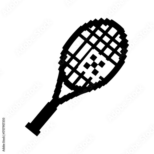 Tennis racket with transparent background