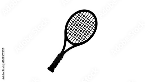 Tennis racket with transparent background