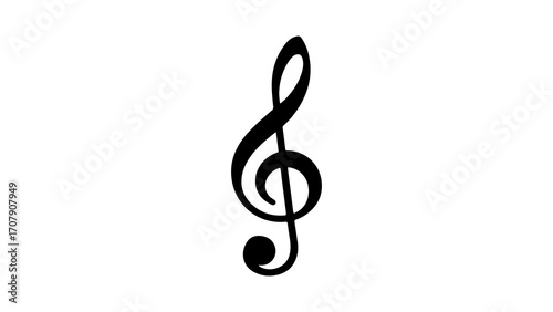 Treble clef with transparent background