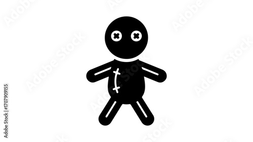 Voodoo doll with transparent background