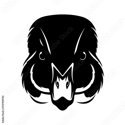 Wild boar head with transparent background
