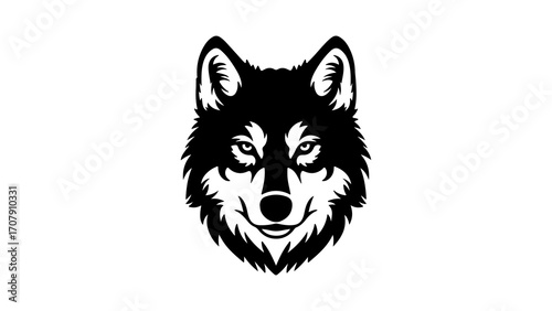 Wolf head with transparent background