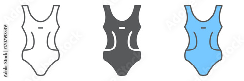 Swimming suit icon, summer and beach, swimwear sign vector graphics, a linear icon on a white background, eps 10.