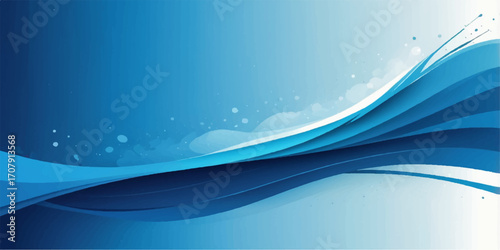 Abstract blue wave design with smooth lines and artistic light texture for a modern background