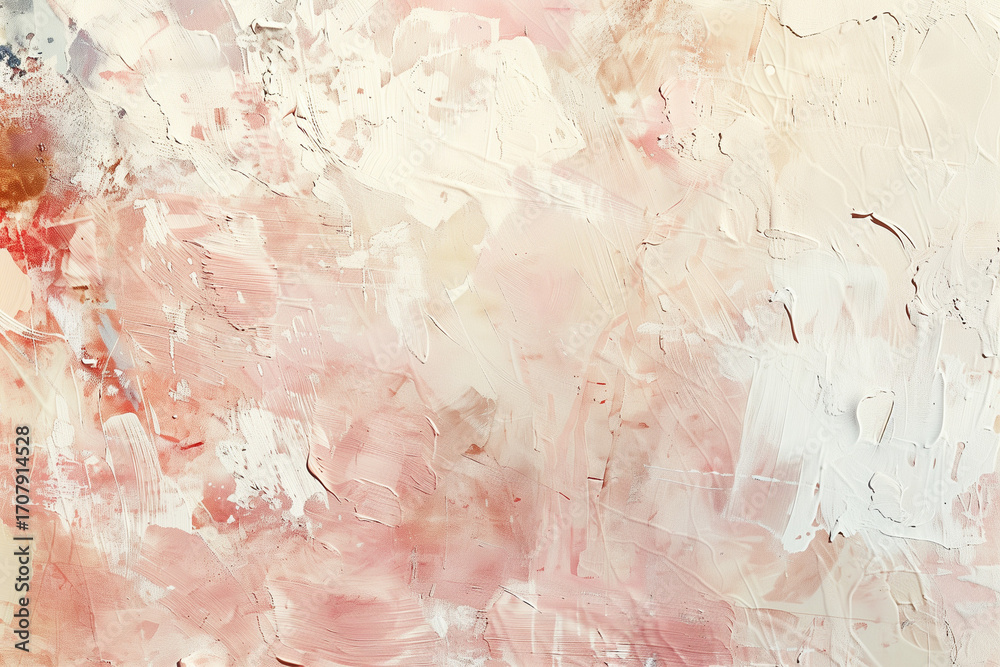 Fototapeta premium Soft creamy brush strokes in warm tones Artistic palette knife strokes with beige and peach colors