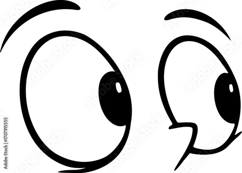 Design of eyes looking expression